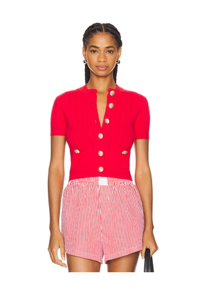 Lovers and Friends Romie Short Sleeve Cardigan in Red. Size M. Also in XS.