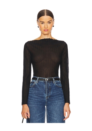 L'Academie by Marianna Blake Knit Top in Black. Size L. Also in XS, S, M.