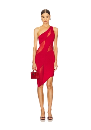 OW Collection Curve Mini Dress in Red. Size M. Also in S.