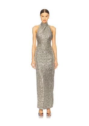Lovers and Friends Ames Sequin Gown in Metallic Silver. Size S. Also in XS.