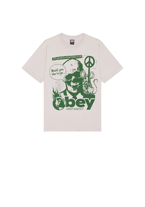 Obey Don't Waste It T-Shirt in Grey. Size L. Also in M.