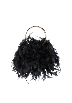 olga berg Willis Feather Bag in Black.