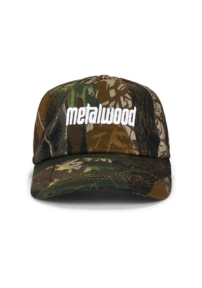 Metalwood Studio Metal Logo 5 Panel Hat in Green.