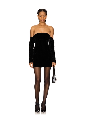 MAJORELLE Lola Mini Dress in Black. Size L. Also in M, S.