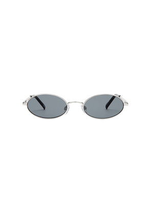 Le Specs Love Train Sunglasses in Metallic Silver.