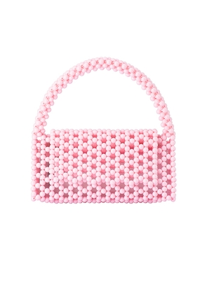 olga berg Amrita Bead Top Handle in Pink.