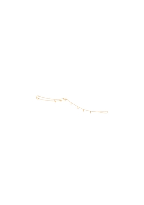 NAiiA Delphine Shaker Foot Chain in Metallic Gold.