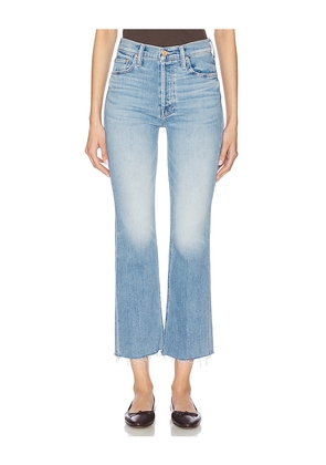 MOTHER The Tripper Flood Fray Jeans in Blue. Size 28. Also in 24, 29.