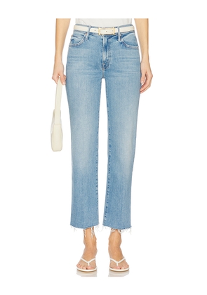 MOTHER The Kick It Ankle Fray Jeans in Blue. Size 30. Also in 34.