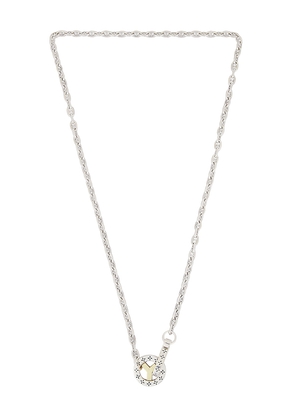 MAPLE Mariner Chain & Wheel Necklace in Metallic Silver. Size 50cm. Also in 70cm.