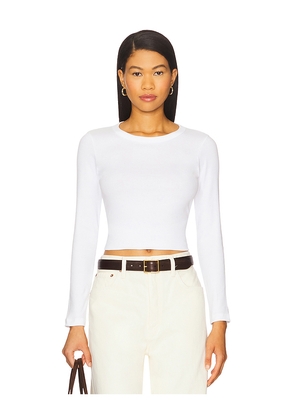 LESET Kelly Slim Fit Long Sleeve in White. Size L. Also in XS, S, M.