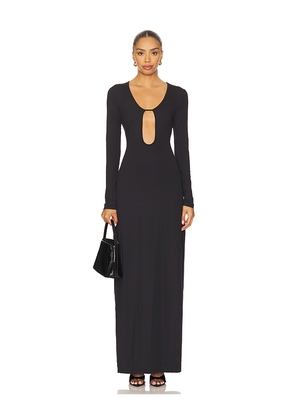 Kiki de Montparnasse Echauffe Open Long Gown in Black. Size M. Also in S, XS.