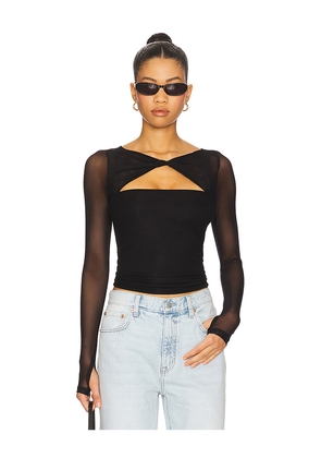 Michael Lauren Velo Knotted Neck Top in Black. Size L. Also in M, XL, XS.