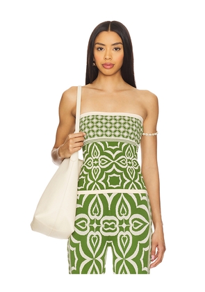 MISA Los Angeles Nessa Bandeau in Green. Size M. Also in XS.