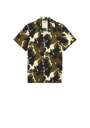 OAS Foliago Cuba Linen Shirt in Army. Size L. Also in S.