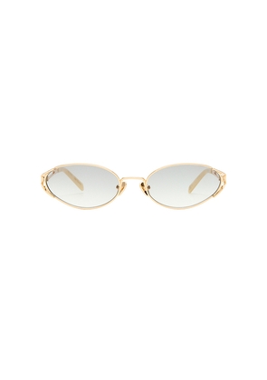 Luv Lou The Paloma Sunglasses in Metallic Gold.