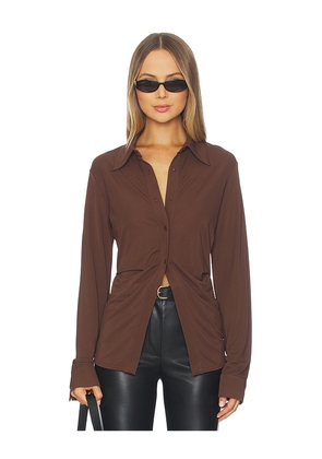 LAMARQUE Kai Shirt in Brown. Size L. Also in M, S, XS, XXS.