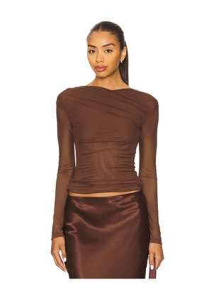 NIA Aria Top in Brown. Size M. Also in S, XL.