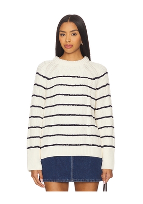 La Ligne Striped Cable Sweater in Multi. Size M. Also in S, XS.