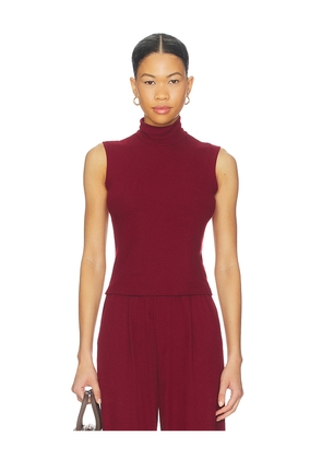 LESET Lauren Sleeveless Turtleneck in Red. Size L. Also in M.