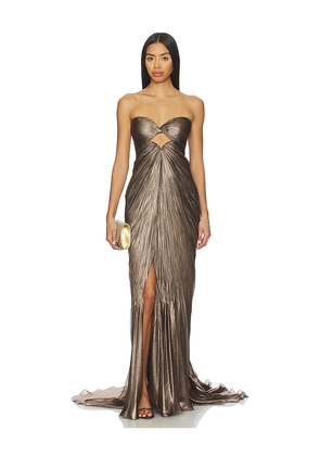 Maria Lucia Hohan x REVOLVE Quiana Dress in Metallic Copper. Size 36/4. Also in 38/6, 40/8, 42/10.