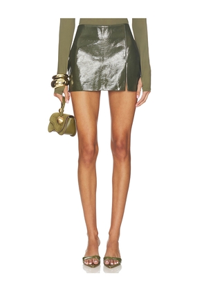 Nakedvice x REVOLVE The Betty Skirt in Olive. Size L. Also in M, S, XL, XS.
