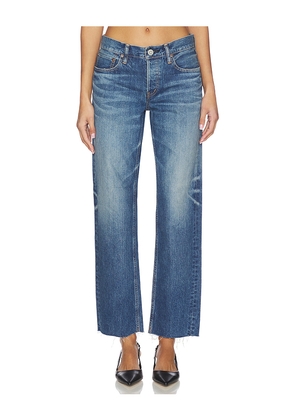Moussy Vintage Needham Straight Low Jeans in Blue. Size 23. Also in 24, 25, 26, 27, 28, 29, 30, 31, 32.