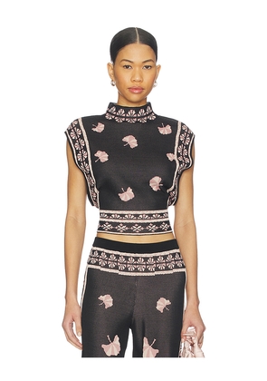 MISA Los Angeles Alva Top in Black. Size L. Also in M, S, XL, XS.