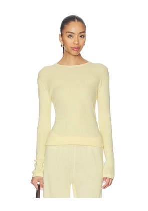 Lisa Yang Vivian Long Sleeved T-shirt in Lemon. Size 0. Also in 1, 2.