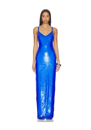 L'AGENCE Karma Sequin Maxi Dress in Royal. Size 0. Also in 2, 4, 6.