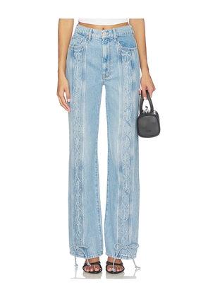 MOTHER The Tied Up Maven Sneak Jeans in Blue. Size 23. Also in 24, 26, 28, 30, 31, 32, 33, 34.