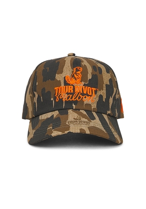 Malbon Golf Tour Divot Camo Snapback Hat in Army.