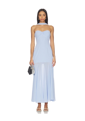 MORE TO COME Nicola Maxi Dress in Baby Blue. Size L. Also in M, S, XL, XS, XXS.