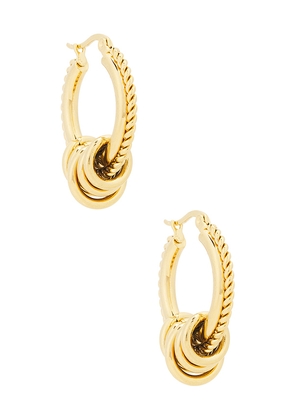 petit moments Mendoza Earrings in Metallic Gold.