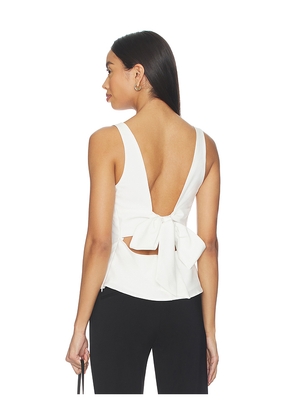 MORE TO COME Jaden Tie Top in White. Size L. Also in M, S, XL, XS, XXS.