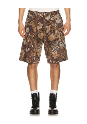 Obey Bigwig Baggy Denim Short in Brown. Size 30. Also in 32, 31, 33, 34, 36.