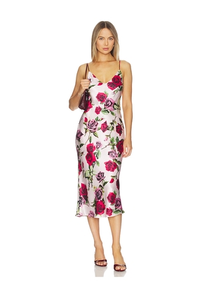 L'AGENCE Seridie Mid Length Slip Dress in Pink. Size 0. Also in 2, 4, 6, 8, 10.