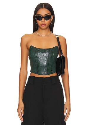 superdown Tawny Faux Suede Top in Dark Green. Size M. Also in L, S, XL, XS, XXS.