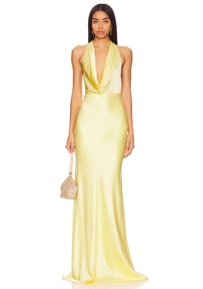 SAU LEE Pearl Gown in Yellow. Size 0. Also in 00, 10, 12, 2, 4, 6, 8.