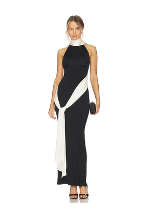 The New Arrivals by Ilkyaz Ozel Leia Train Dress in Black,White. Size 38/4. Also in 36/2, 40/6.