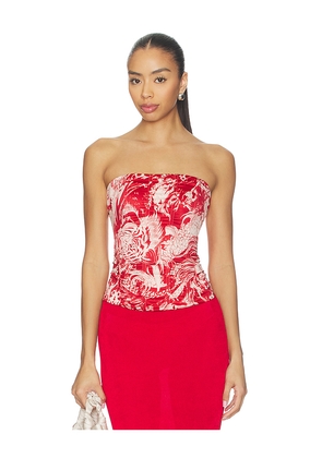 Miaou Libra Corset Top in Red. Size L. Also in M, S, XL.