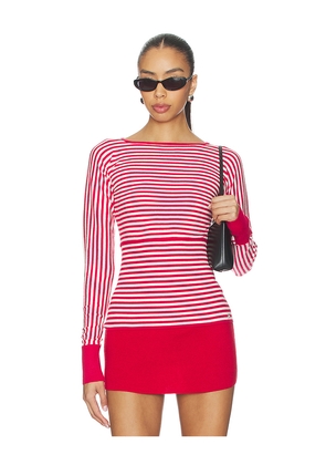 Miaou Odessa Top in Red. Size M. Also in S, XS.