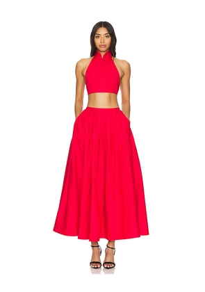 SAU LEE Hilary Set in Red. Size 0. Also in 2, 4, 6, 8.