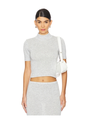 SEROYA Kali Knit Top in Grey. Size L. Also in S.