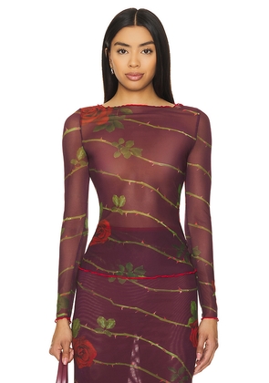 Tyler McGillivary Briar Long Sleeve in Burgundy. Size XS. Also in S.