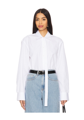Rohe Deconstructed Cotton Shirt in White. Size 36/4. Also in 40/8.