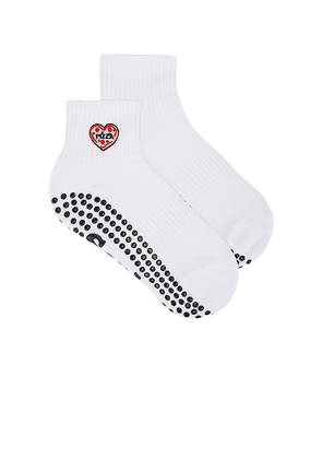 Souls. Pizza Sock in White. Size M-L. Also in S-M.