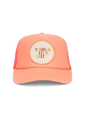 Friday Feelin Tequila Lime Salt Hat in Coral.
