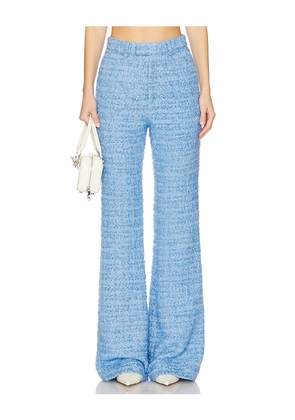 SAU LEE Asha Tweed Pant in Blue. Size 0. Also in 8.
