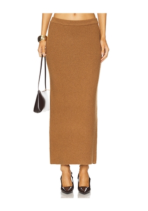 SEROYA Hazel Knit Maxi Skirt in Rust. Size S. Also in XS.
